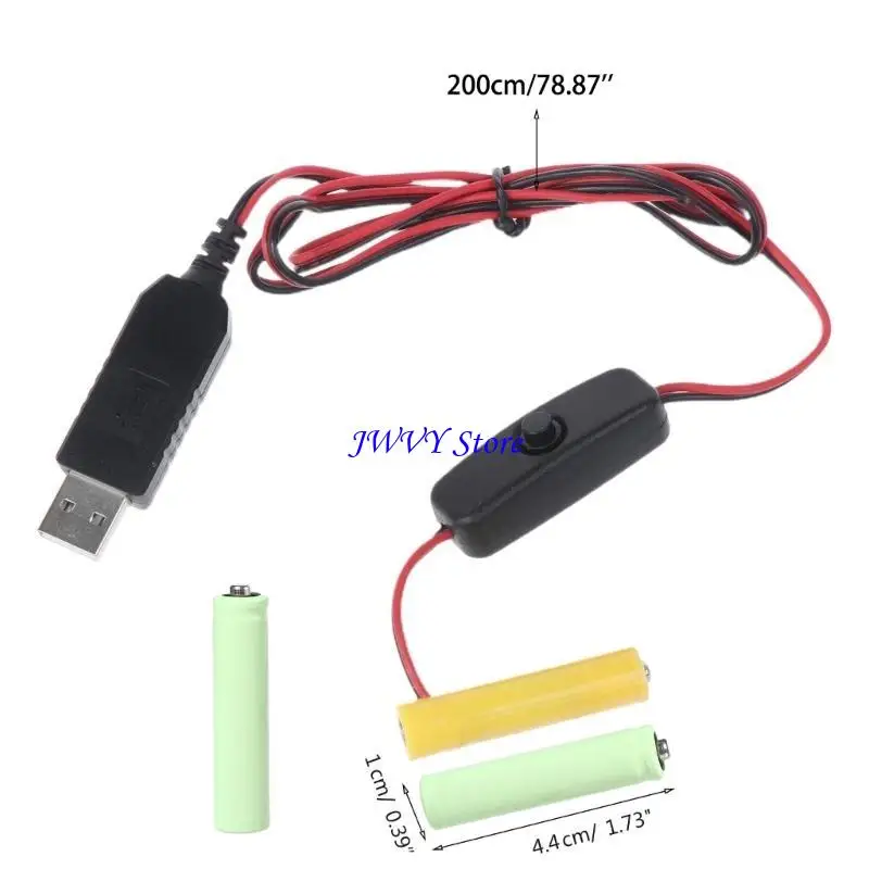 573A USB 4,5 В 3A LR03 Элиминаторы батарей Заглушка Силовой кабель батареи с переключателями (art.: 3920dbc19a7df) - 3920dbc19a7df