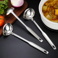 creative new long handle soup spoon stainless steel home tablespoons kitchen serving tableware skimmer korean cooking utensils
