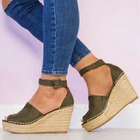 women wedges sandels esbadrilles peep toe sandals summer platform shoes for ladies big size elegant breathable zapatos de mujer