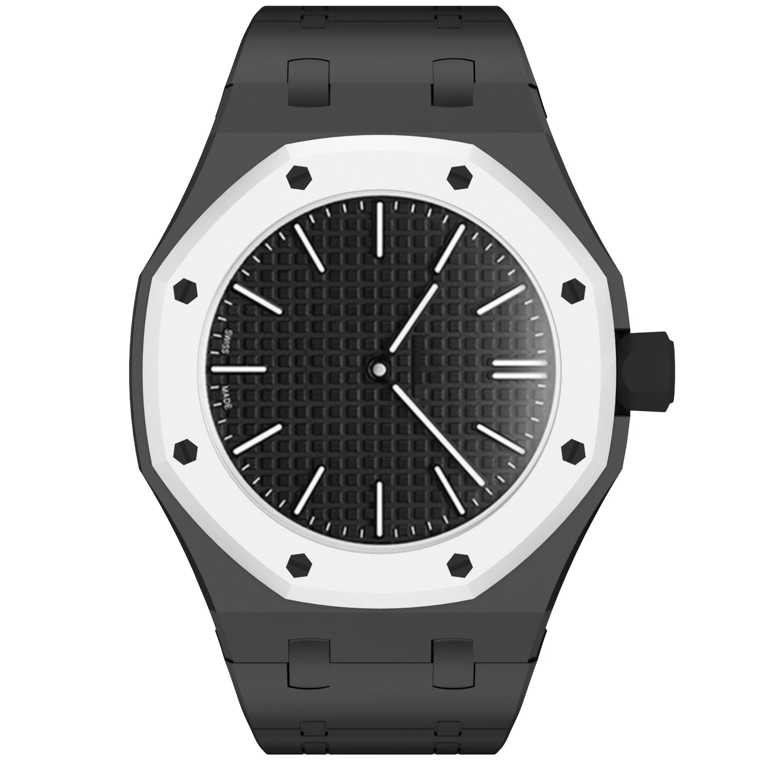 Фото Магнитный силиконовый ремешок+чехол для часов Swatch X AP Royal Pop Pocket Watch, превращающий их в наручные часы, 2 в 1: ремешок и защитный чехол, аксессуары №4