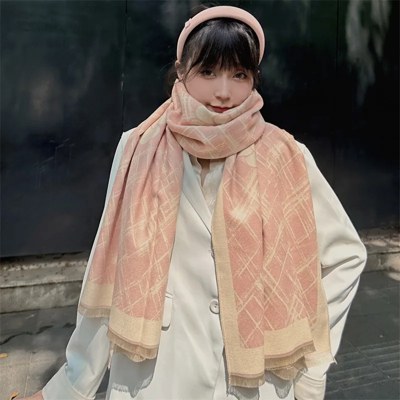 

Cashmere Scarf Warm Pashmina Foulard Bufanda Fashion Hijab For Women Winter Shawls and Wraps Pashmina Scarfs Scarves For Ladies