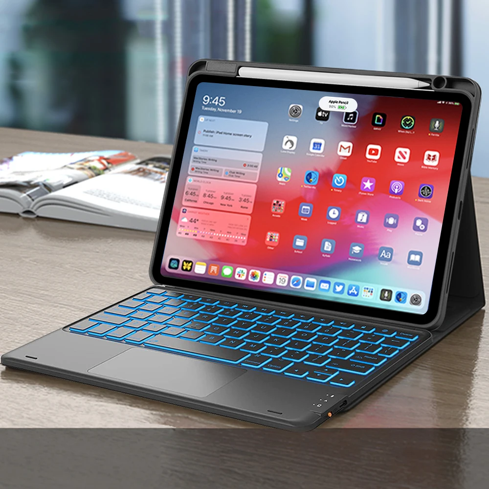 

Клавиатура для iPad Pro 12,9 11, Bluetooth клавиатура, чехол для iPad Air 5 Air4 3 iPad 10 9 8 7, волшебная клавиатура