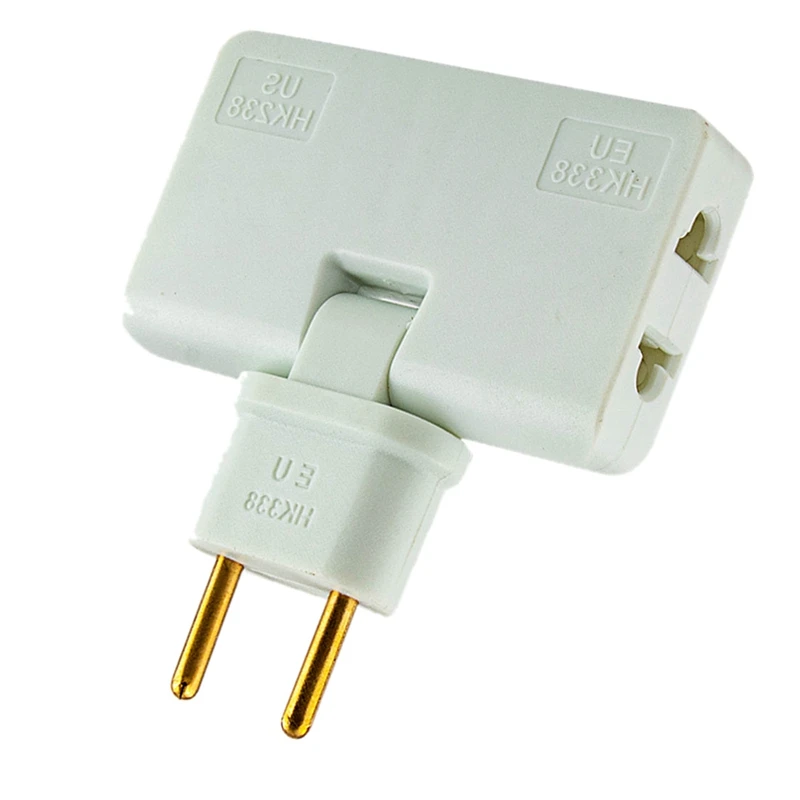 

3X Rotate EU Plug Converter 3 In 1 Rotatable Outlet Extender 180 Degree Extension Plug Multi Plug Outlet Adapter,White