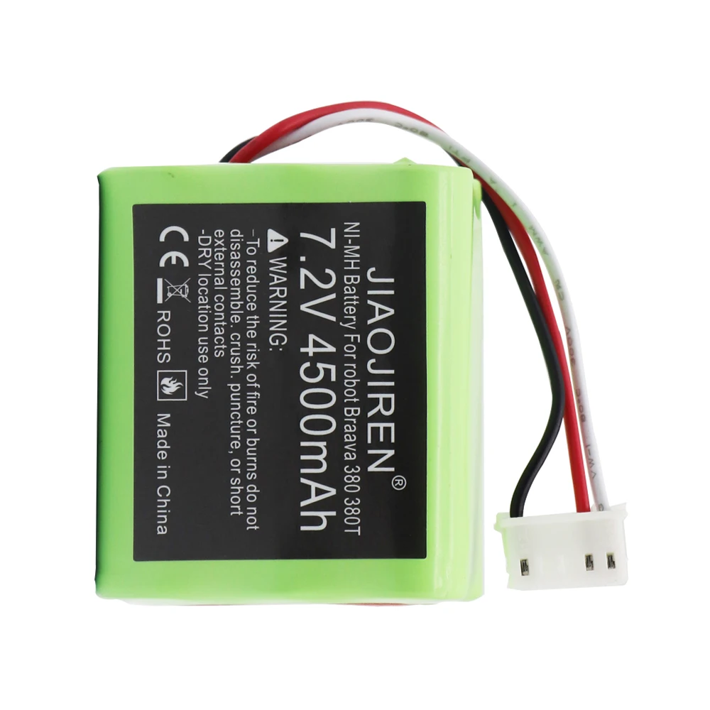 Upgrade 7.2V 4500mah NI-MH Battery for iRobot Braava 380T, 380, 390T and Mint 5200, 5200B, 5200C 7.2V Rechargeable battery images - 6