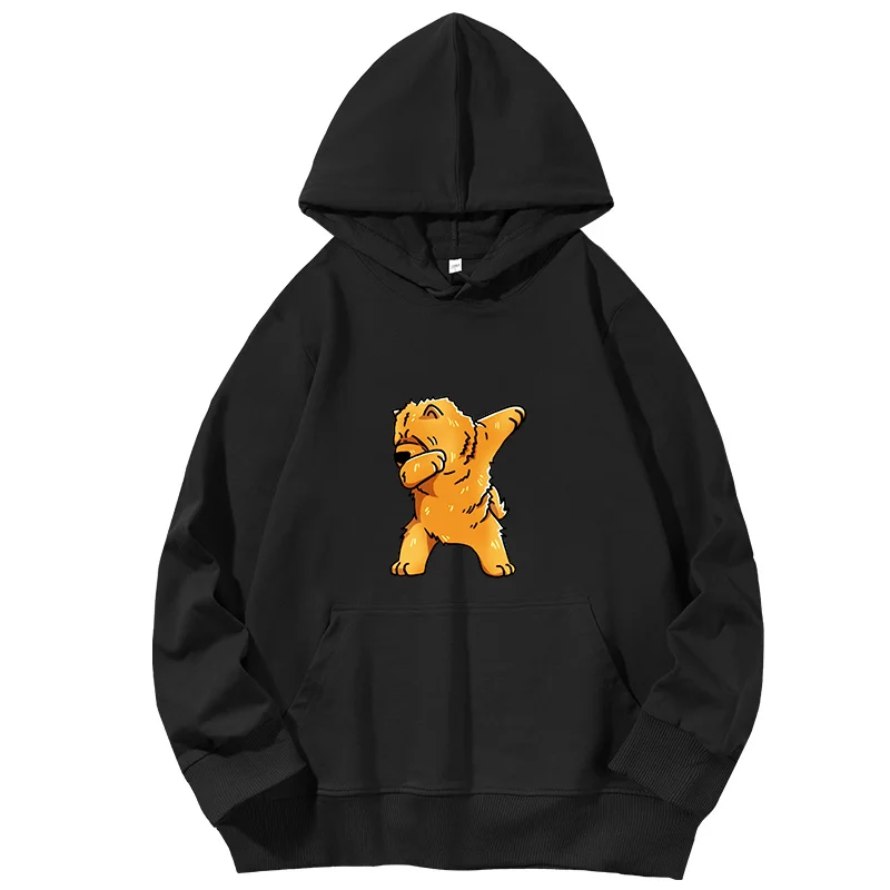 Dabbing ​Chow Chow Dog  graphic Hooded sweatshirts oversize Men's sportswear cotton Hooded Shirt streetwear Men's clothing