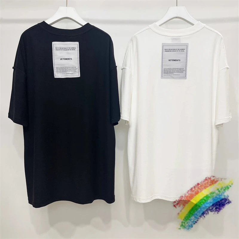 

Patch Vetements T-Shirt Men Women 1:1 Best Quality Embroidered Small logo VTM Top Tees T Shirt
