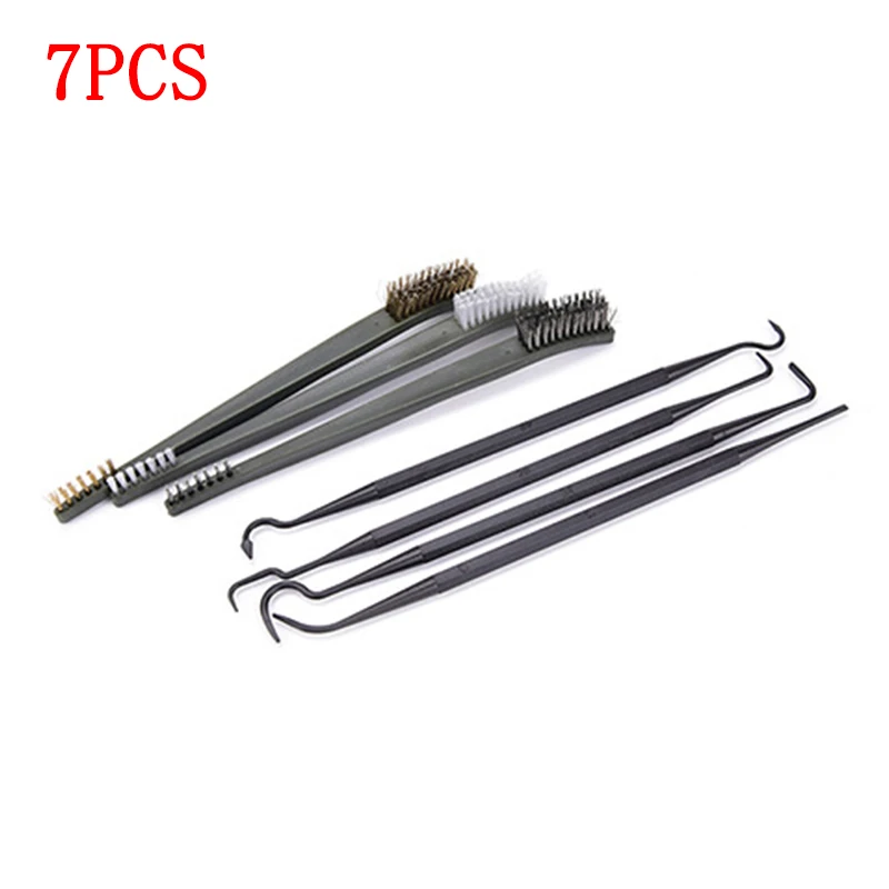 

7PCS Multi-function Car Detailing Cleaning Tools 4 Nylon Picks Pick Brush and 3 Double-headed Brushes Car Cleaning Accessories