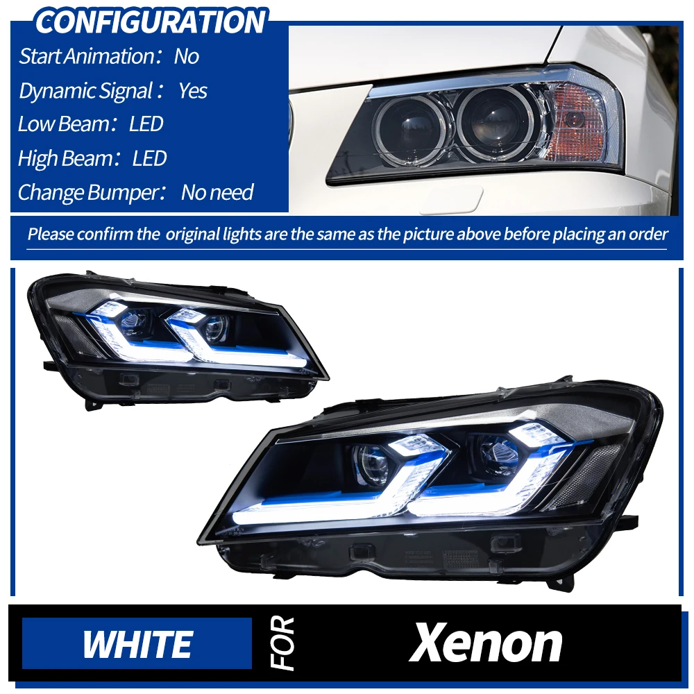 

Автомобильные фары для BMW X3 F25 Светодиодные фары 2010-2013 X3 F25 Фара Drl Объектив проектора Автомобильная