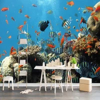 custom mural wallpaper underwater world landscape wall painting childrens bedroom aquarium hotel background wall decor poster