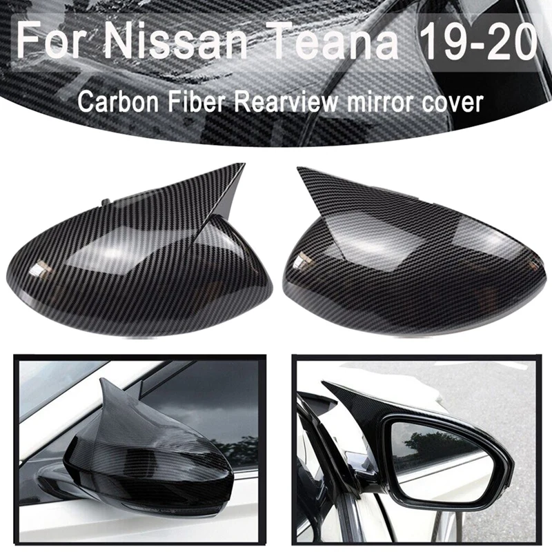 

Car Carbon Fiber Mirror Covers Shell Side Wing Rearview Mirror Cover Car Accessories For Nissan Teana 2019-2020