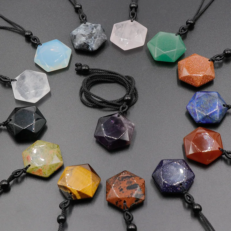 10 шт. кулон Маген Дэвид натуральный целебный кристалл аметиста розовый кварц