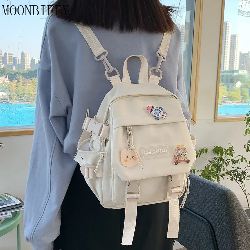 

Small Women Backpack Girls School Bag Waterproof Nylon Kawaii Japanese Casual Young Girl Bag Korean Style Female Mini Mochilas