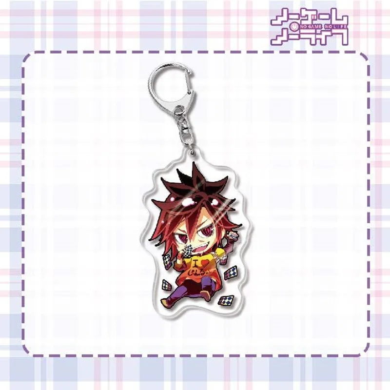Японское аниме NO GAME LIFE Q Version Фигурки Shiro Sora Hatsuse Izuna Акриловые брелки Kawaii