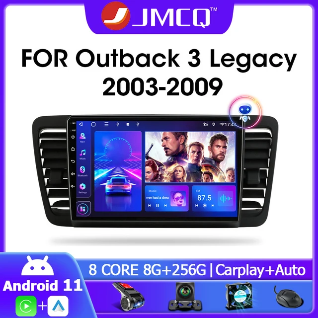 Автомагнитола JMCQ, 2DIN, Android 11,0, для Subaru Outback 3 Legacy 4 2003-2009, мультимедийный видеоплеер, GPS-навигатор, DSP, Раздельный экран 1
