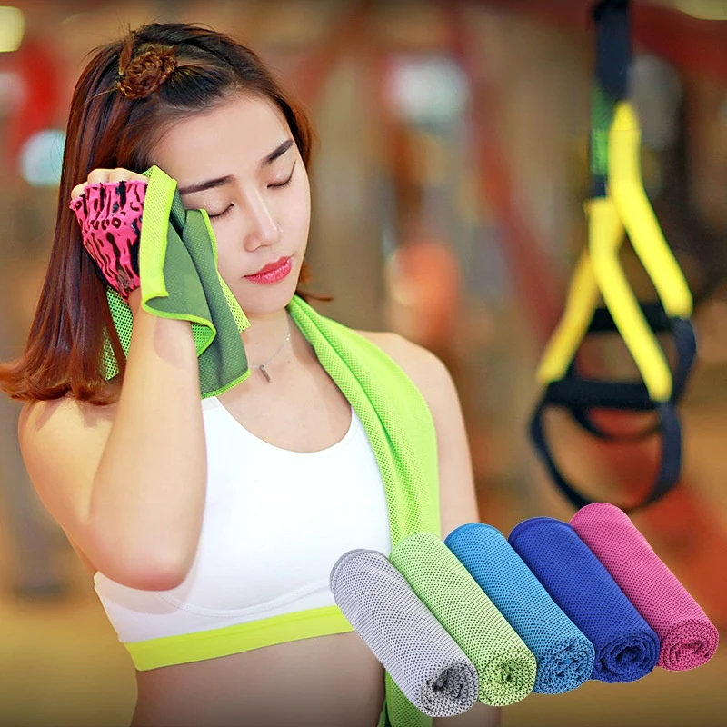 

Comfortable Ice Cold Towel Gym Fitness Sports Exercise Quick Dry Cooling Towel Efficient Perspiration Evaporation Towel