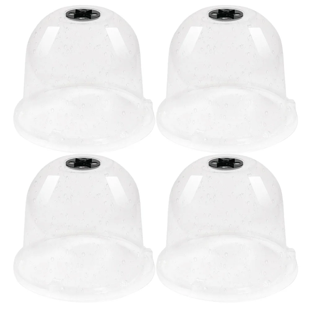 

4 Pcs Mini Pots Frost Protection Plants Dome Tree Guard Constant Temperature Humidity Cloches