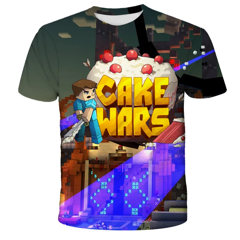 

Funny Game My World 3D Boys Popular T-Shirt 3D Printing Harajuku Casual Graphic Cartoon Short Sleeve Girls T shirts Streetwear