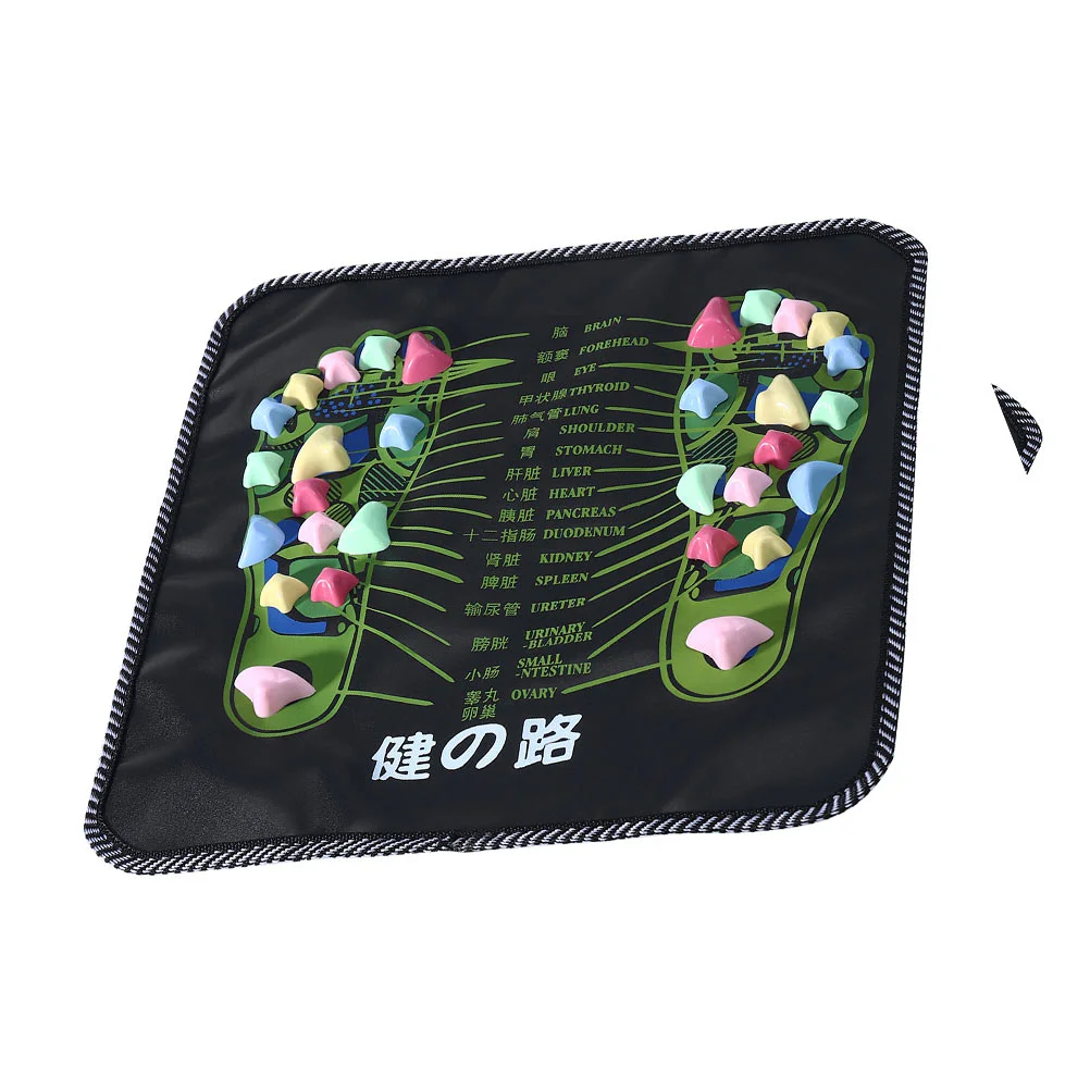 

Mat Foot Reflexology Acupressure Stone Feet Acupoint Pad Roller Walk Pain Tool Sole Arch Pebble Fasciitis Massaging Plantar Spa