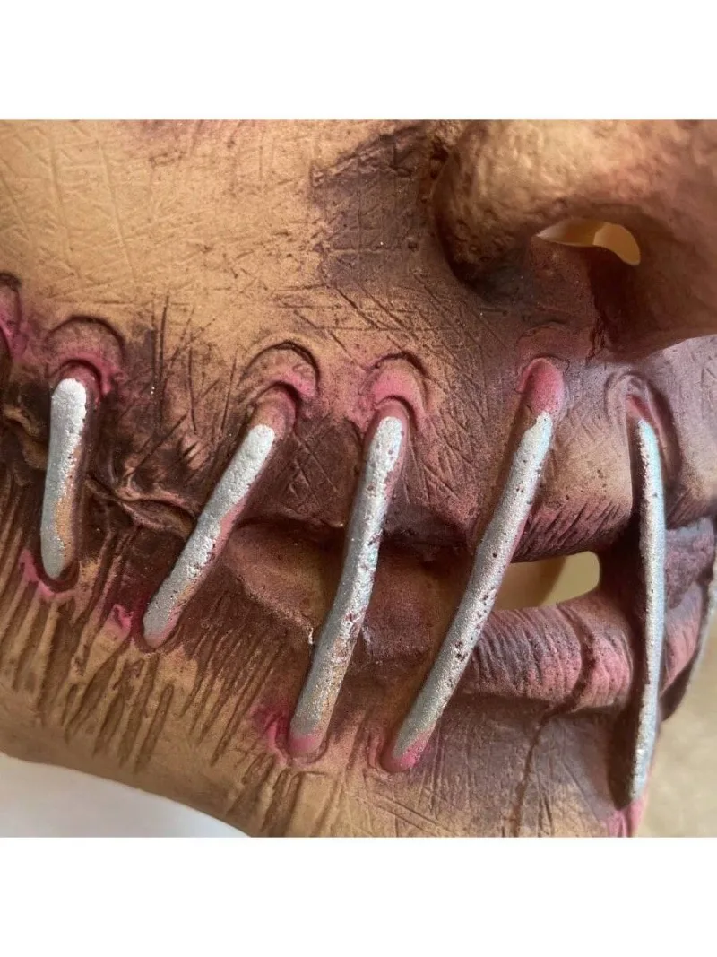 Хэллоуин рот ногти маска ужасов латексная имитация капюшона платье реквизит для