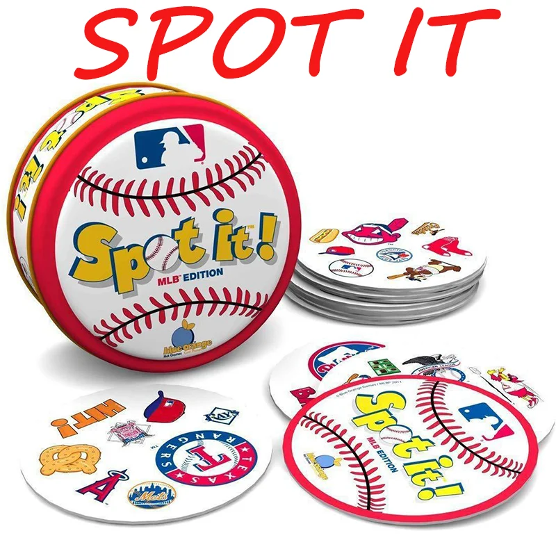 

22Styles 30/55pcs Dobble Cards Spot It Game Toy with Metal Box Sports Animals Jr Hip Kids Board Game Gift Holidays Camping Toy