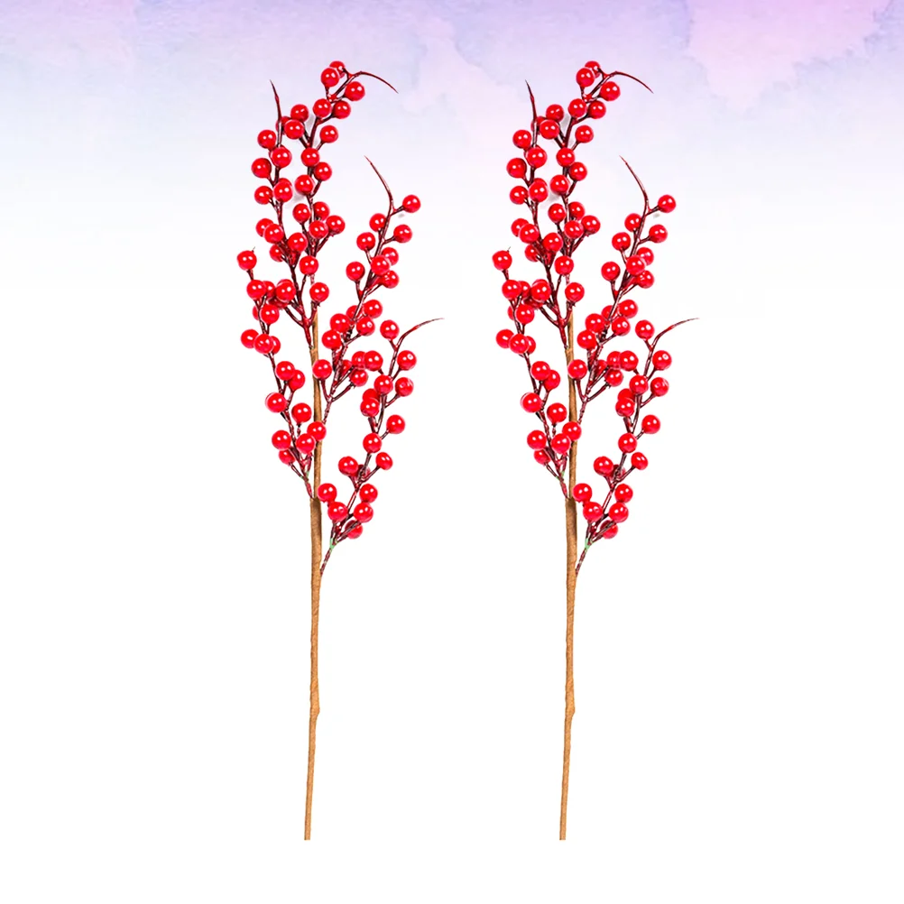 

Berry Berries Wreath Artificial Picks Diy Christmas Making Garland Party Fake Adornments Red Crafts Simulation Garlands Fruit