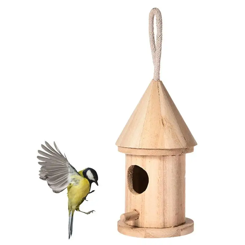 

Types Wooden Bird House Nest Creative Wallmounted Hanging Bird Nest Home Decoration Gardening Decoration Dropshipping