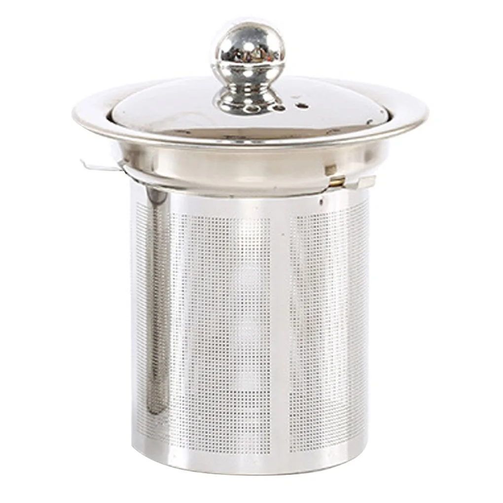 

Tea Infuser with Lid Stainless Steel Teapot Kettle Loose Leaf Fine Mesh Strainer Tea Filter