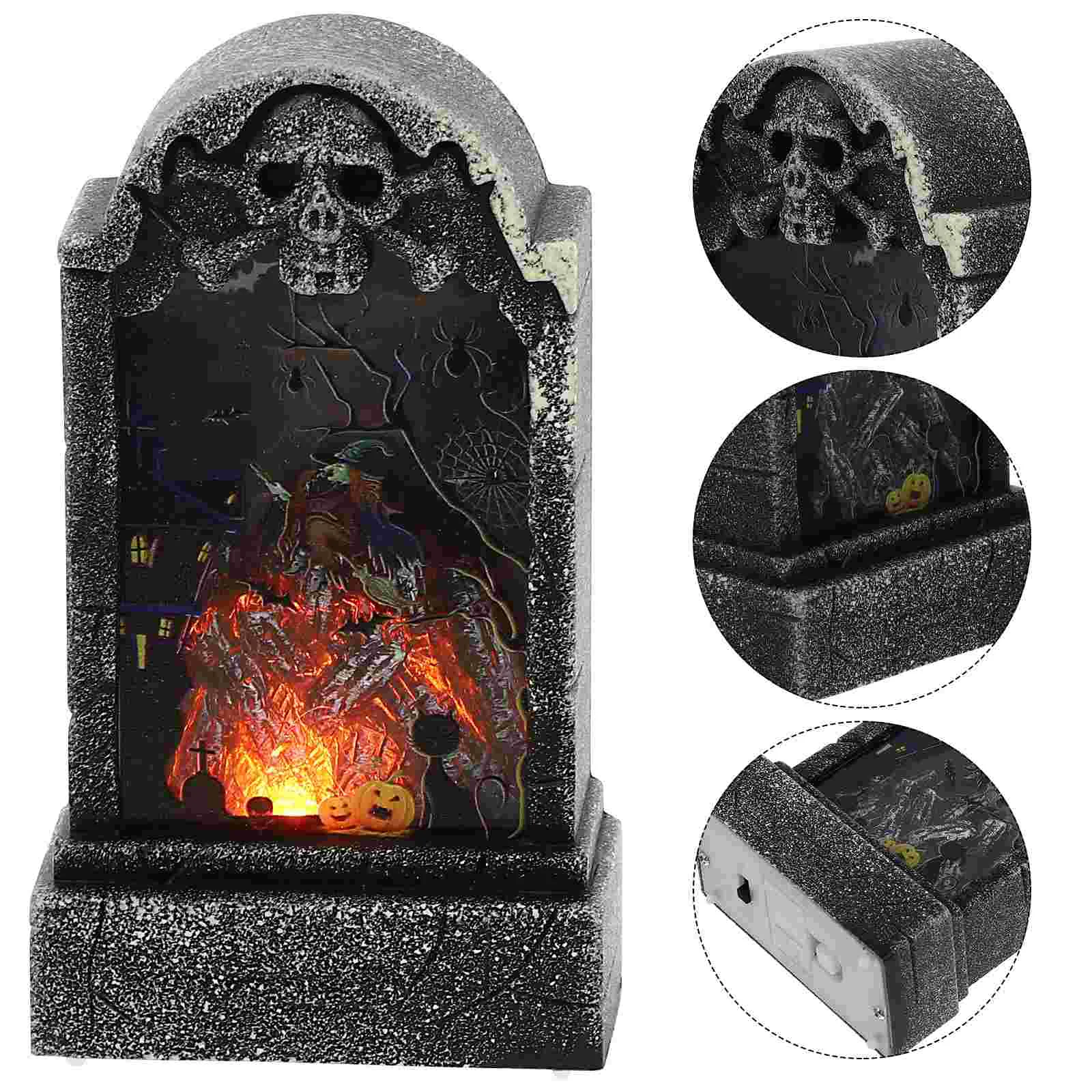 

Tombstone Light Tabletop Luminous Tombstone Haunted House Tombstones for Outdoor, Haunted House Fire Witch