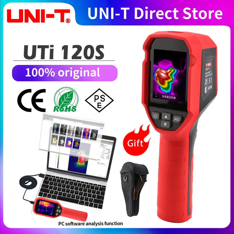 

UTi120S Infrared Thermal Imager Resolution 120 x 90 Handheld Temperature Thermal Camera PCB Circuit Industrial Testing