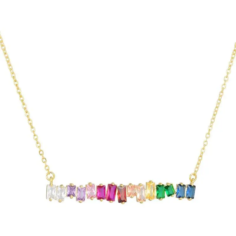 

2022 New Rainbow Necklace Korean Personality Fashion Versatile Short Necklace Simple Clavicle Chain Net Red