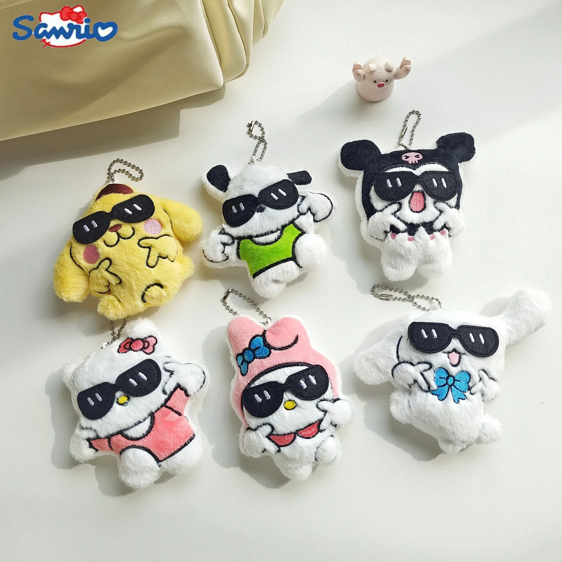 Kawaii Hello Kitty плюшевые игрушки брелок Cinnamoroll Kuromi плюшевый кулон Itabag аксессуары вещи