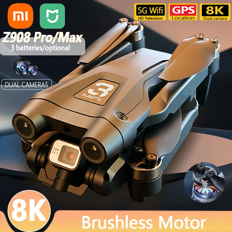 Xiaomi Mijia Z908 Pro max Drone 4K Profesjonalny dron z podwójnym aparatem HD Bezszczotkowy silnik 5G WIFI FPV RC Quadcopter Helikopter Zabawki