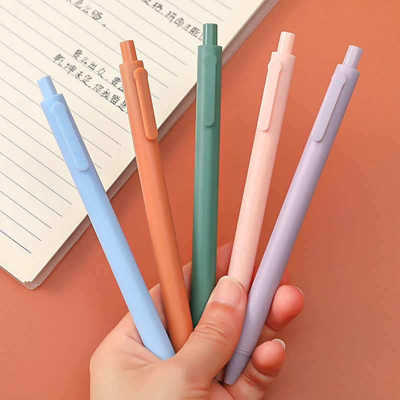 

Macaron Black Ink Quick Dry Signing Pen for Student School Stationery Office Kids School Supplies Stationary