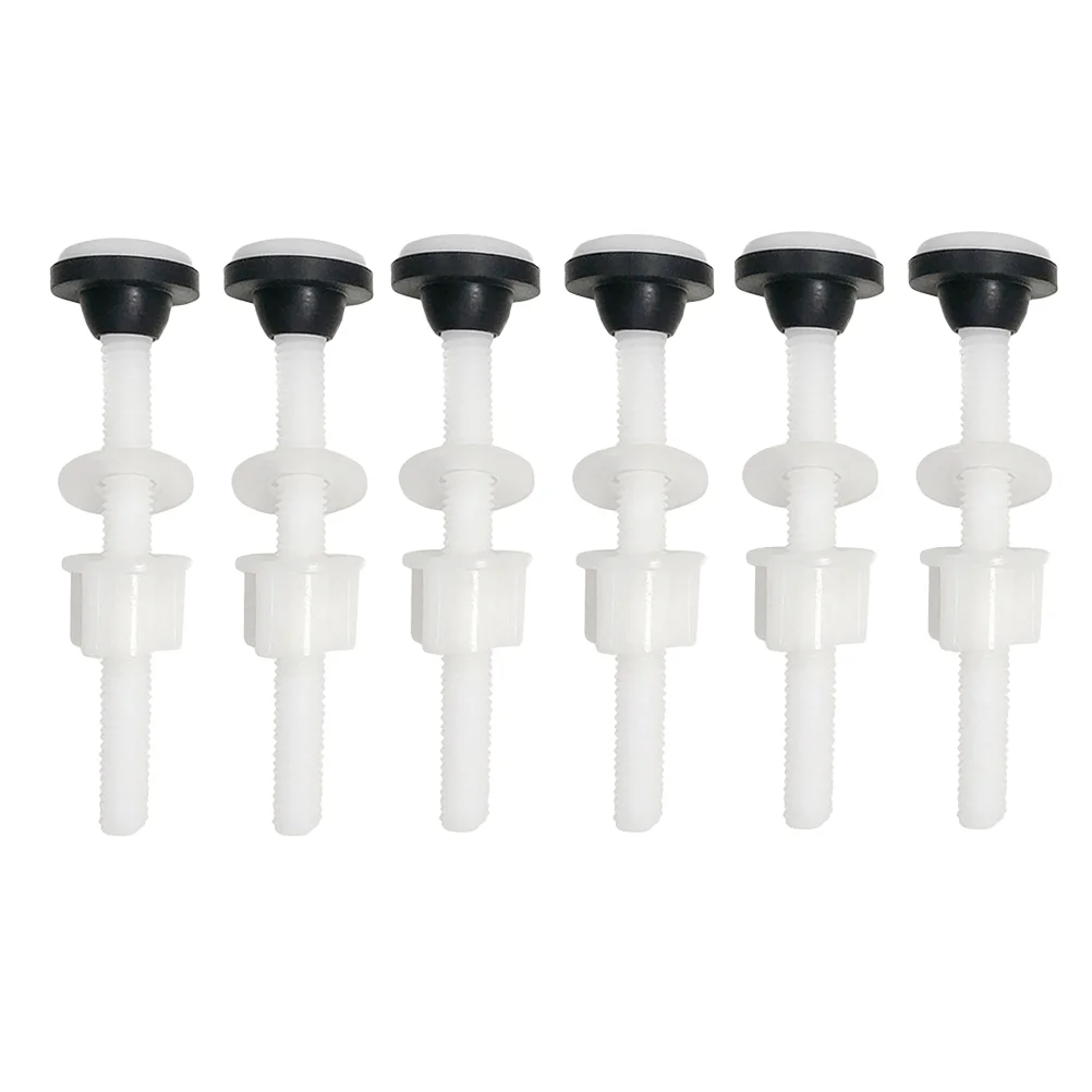 

3 Pairs Bolts with Washers POM Rubber Sturdy Prime Bolts with Washers for Toilet