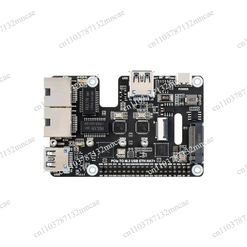 Фото Адаптер PCIe в USB 3.2 Gen1 / 2.5G ETH / M.2 NVMe для Raspberry Pi 5, поддерживающий протокол NVMe и твердотельный накопитель M.2. №1