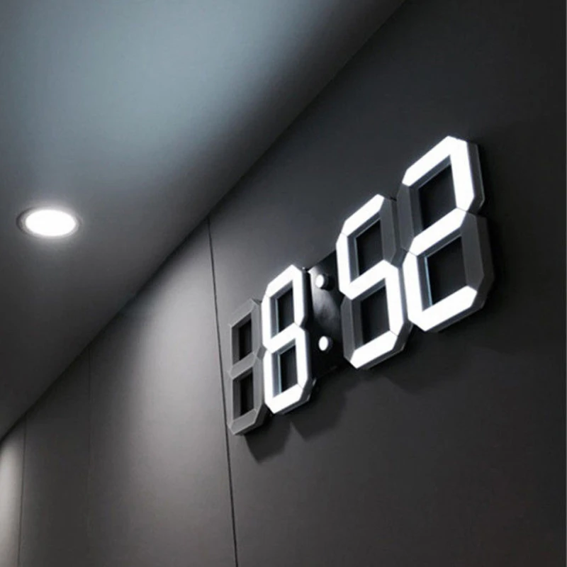 

Nordic Digital Alarm LED Digital Clock Wall Hanging Watch Glowing Desk Clocks Brightness Adjustable USB Snooze Table Clocks