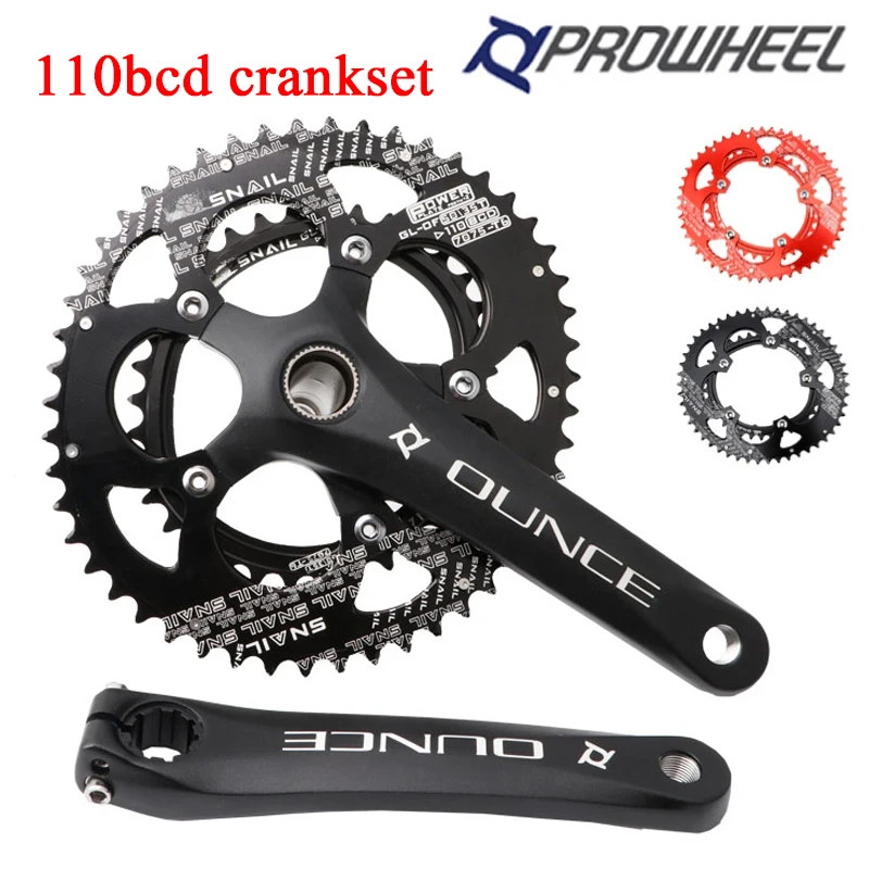 Коленчатая звезда PROWHEEL 110BCD 50-34T шоссейный велосипед коленчатая 170 мм 9-11speed полая