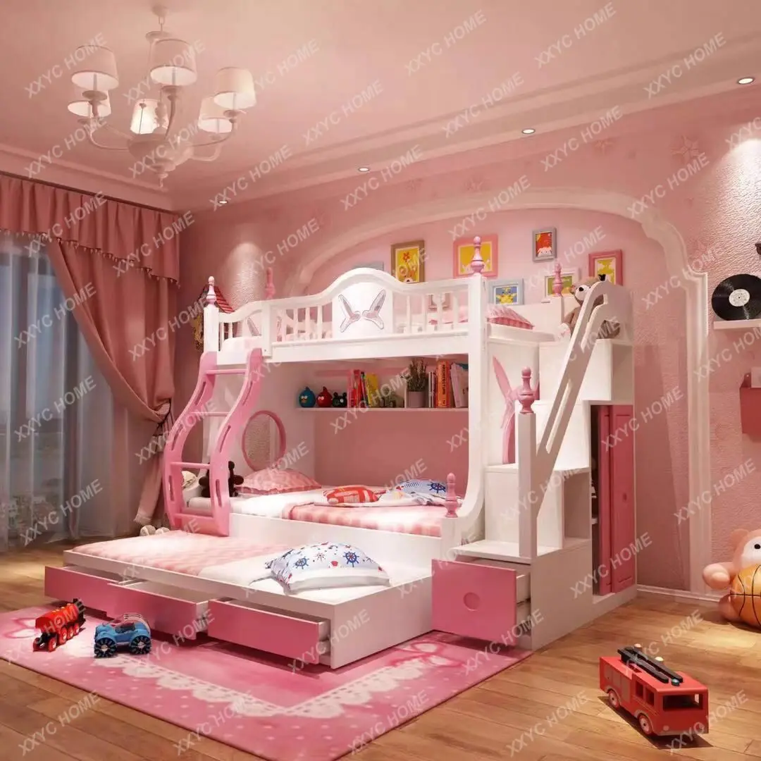 Детская кровать из массива дерева регулируемая по высоте верхняя и нижняя