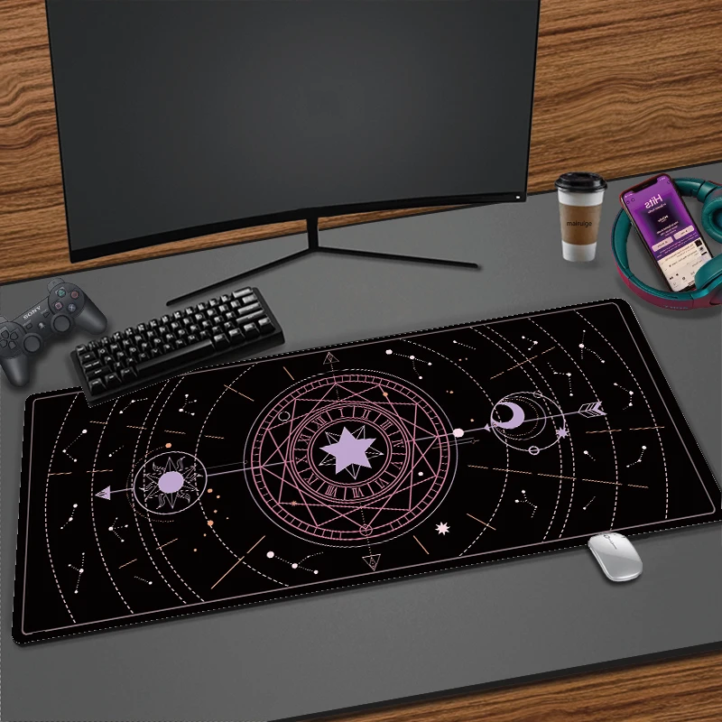 Коврик для мыши Magic Moon, милый Настольный коврик для девочек и общежитий, компьютерные аксессуары, игровой коврик, большой коврик для мыши, Подушки Xxl 400x900 мм