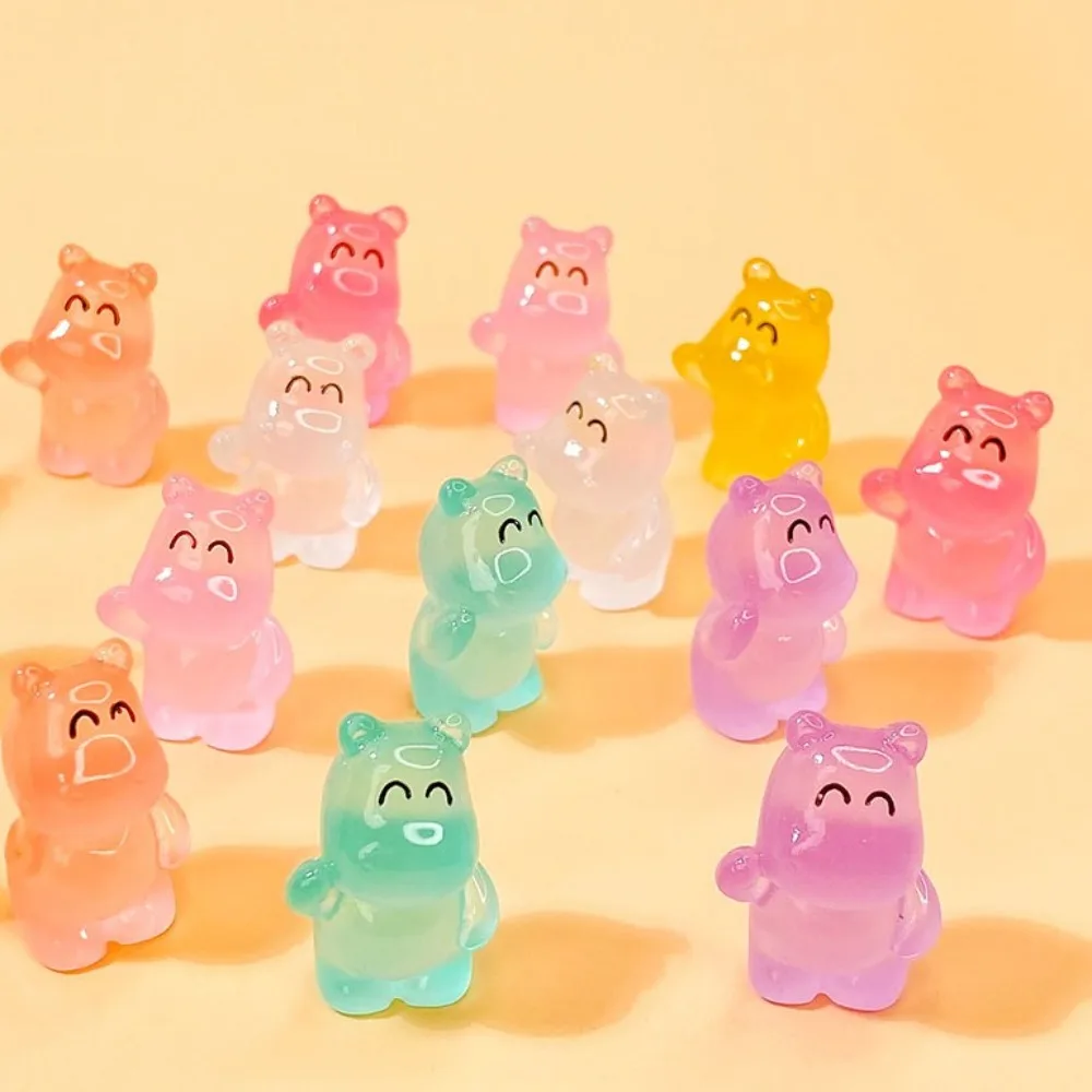 Angry Baby Hippo Мини-Бегемот Светящийся Орнамент Надувная Свинья Смола Бегемот Кукла