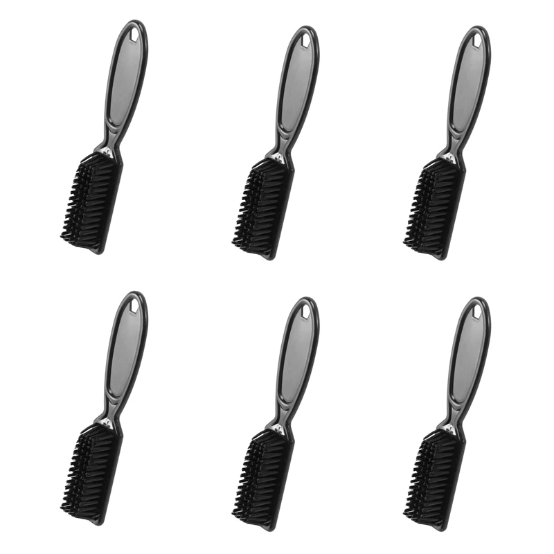 

6X Fade Brush Comb Scissors Cleaning Brush Barber Shop Skin Fade Vintage Oil Head Shape Carving Cleaning Brush