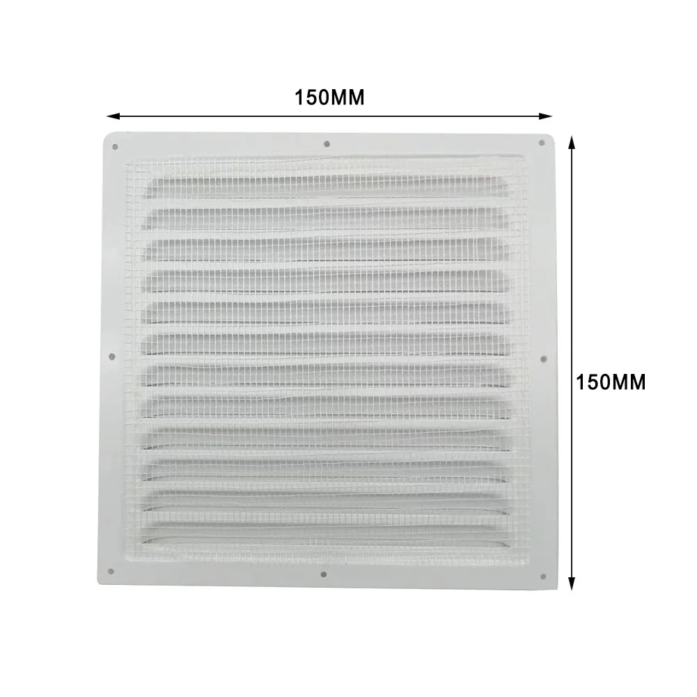 

Secure and Reliable Protection with this Aluminum Metal Louver Vent Grille Cover Square Insect Screen Included