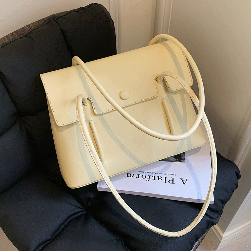 

Повседневные модные сумки-тоуты, женские кожаные сумки, винтажные сумки на плечо, женская дизайнерская брендовая Сумка-конверт, основная однотонная новая сумка