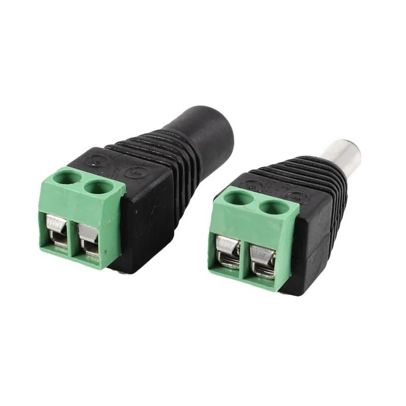 Promotion! 2 Plug Male And Female 5.5 X 2.1 Mm DC Jack Surveillance Camera EU Power |