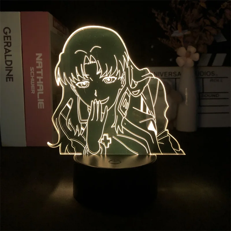 

Katsuragi Misato Night Lamp Alarm Clock Base Light Japanese Anime Manga Table Indoor Color Changing Dropship Birthday Gift