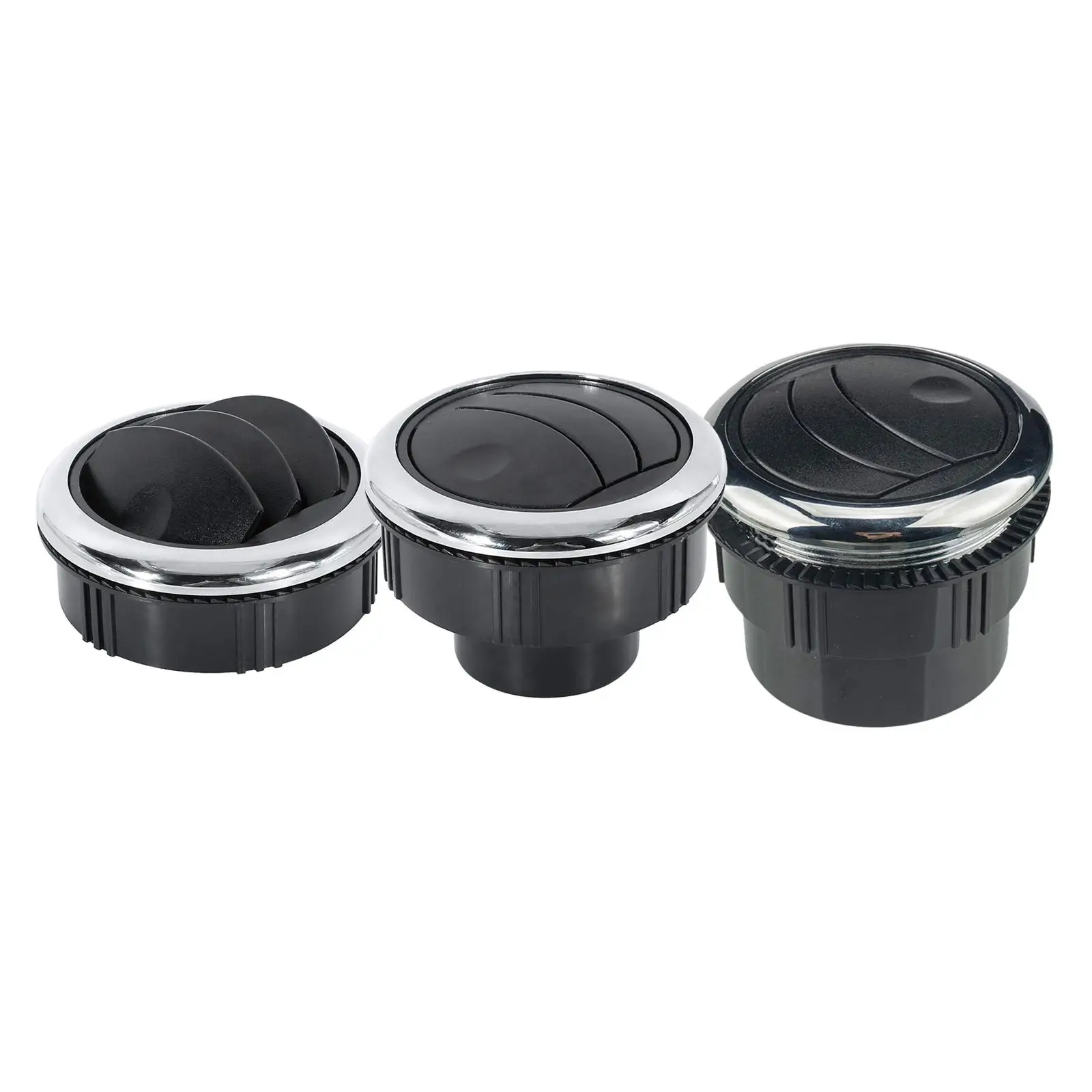 

Car Air Vent Deflector Outlet Round Accessories Electroplating Black Air Conditioning Outlet for RV Bus ATV Car Supplies