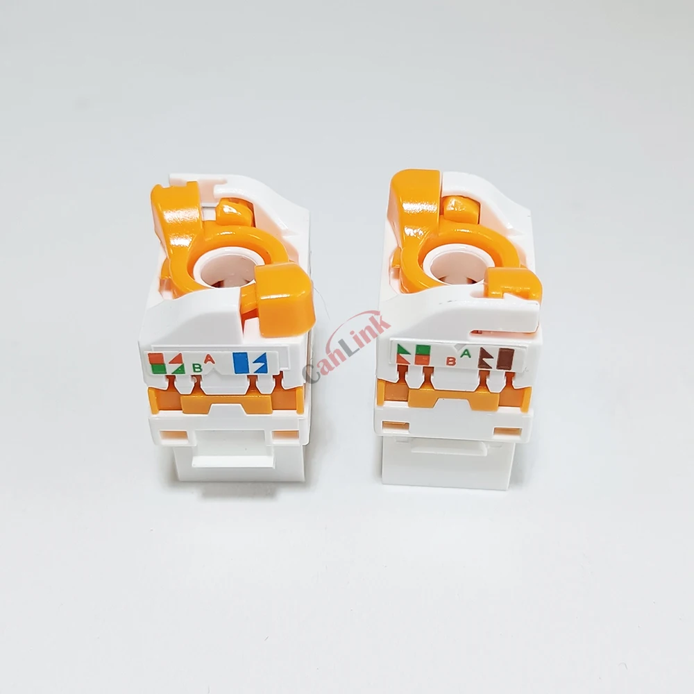 

50pcs Unshielded CAT6 UTP Keystone Jack 180° screw Style RJ45 LAN Tool-free Socket Insert Keystone Ethernet Module Gigabit UTP
