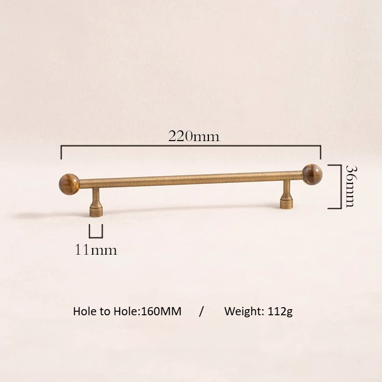 

Ручки для мебели TINYHOB латунь + натуральный камень