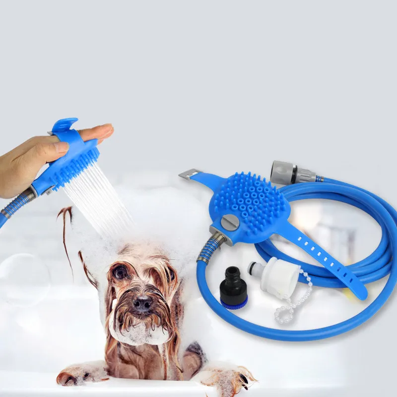 

Pet Massager Bath Brush Tool for Dogs Cats Silicone Puppy Big Dog Shower Head Sprayer Mascotas Grooming Bathing Supplies