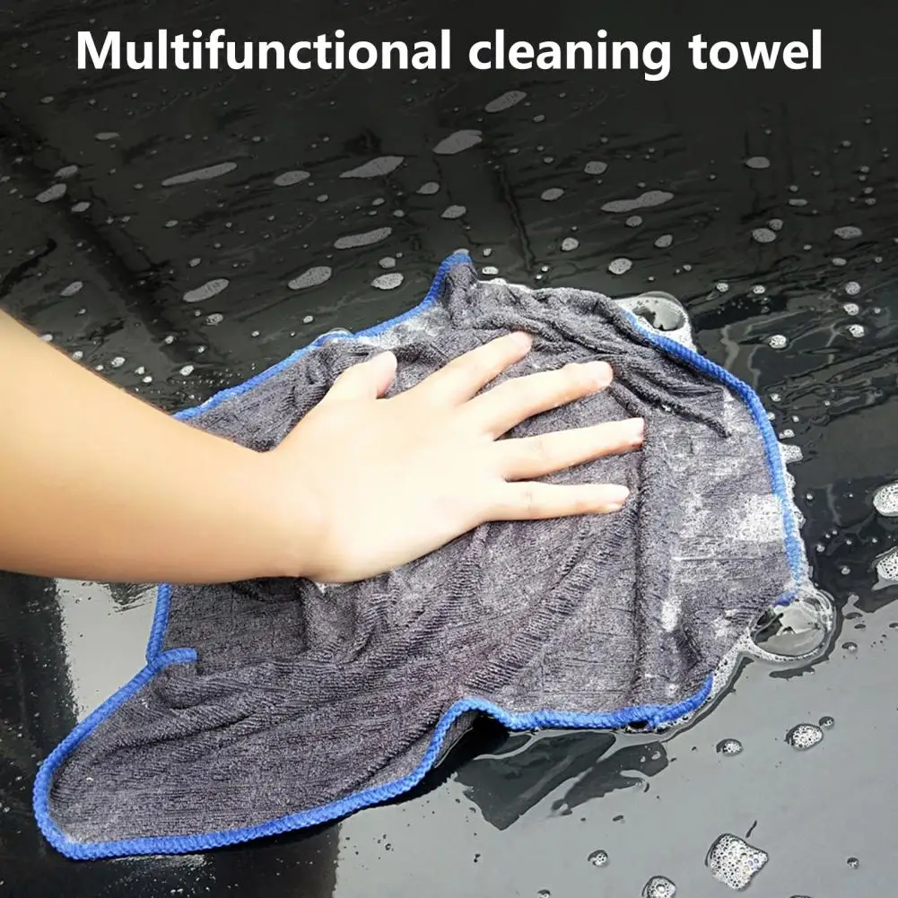 

Cleaning Cloth Good Water Absorption No-Pilling Ultra Soft Leave No Trace Multifunctional Car Washing Wear-resistant Microfiber